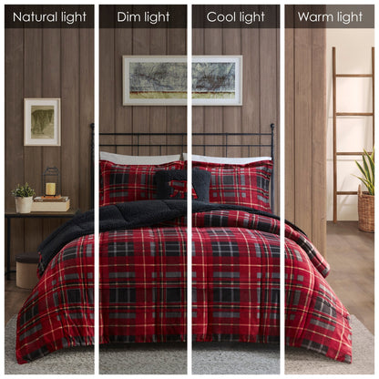 Woolrich Alton Plush to Sherpa Down Alternative Comforter Set