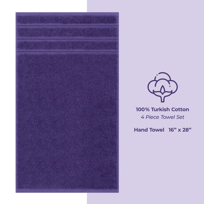 American Soft Linen 4-Piece Turkish Hand Towel Set
