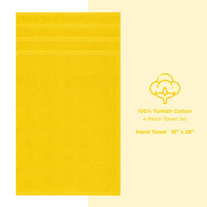 American Soft Linen 4-Piece Turkish Hand Towel Set