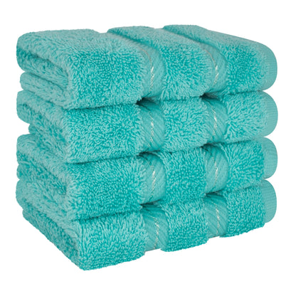 American Soft Linen Premium 100% Cotton 4-Piece Washcloth Set