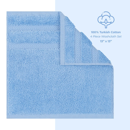 American Soft Linen Premium 100% Cotton 4-Piece Washcloth Set