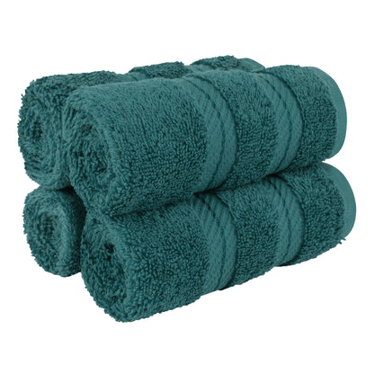 American Soft Linen Premium 100% Cotton 4-Piece Washcloth Set