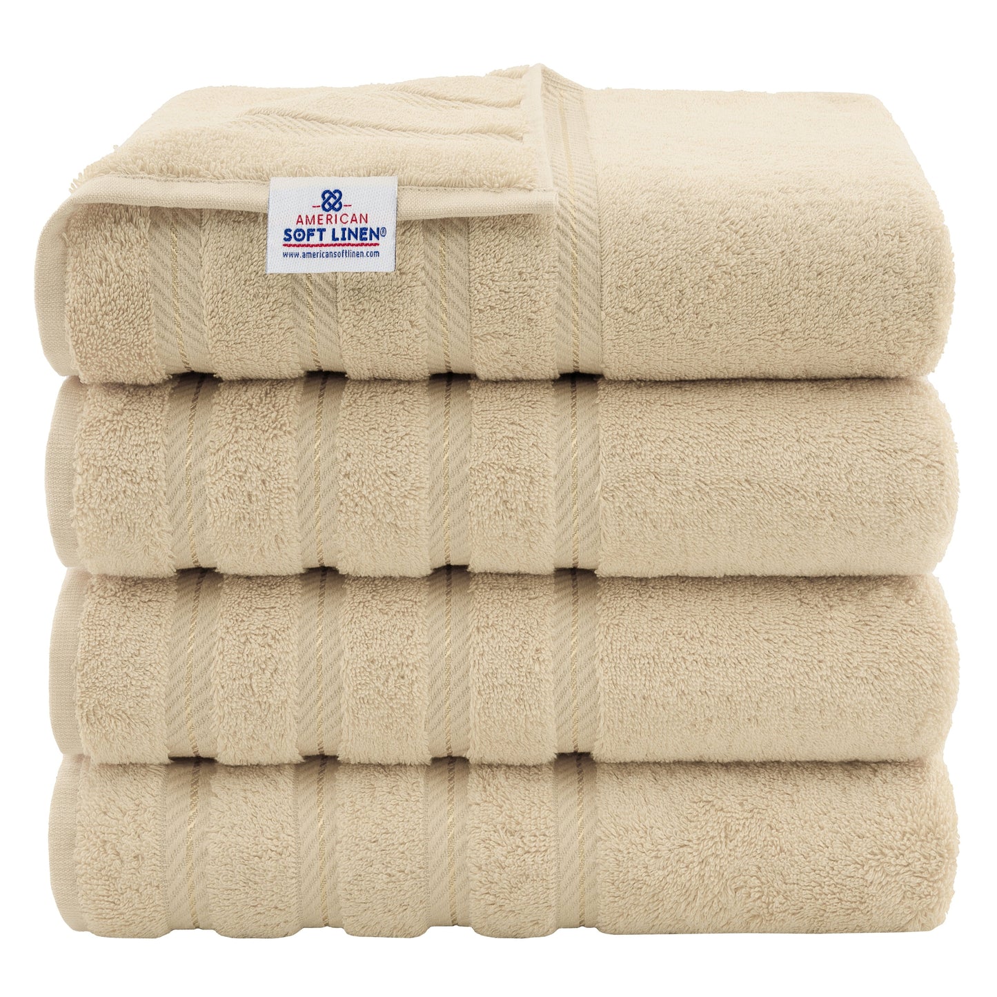 American Soft Linen 100% Cotton Turkish Bath Towels Large, 4 Pack Luxury Hotel Spa Quality Turkish Bath Towels Bathroom Sets