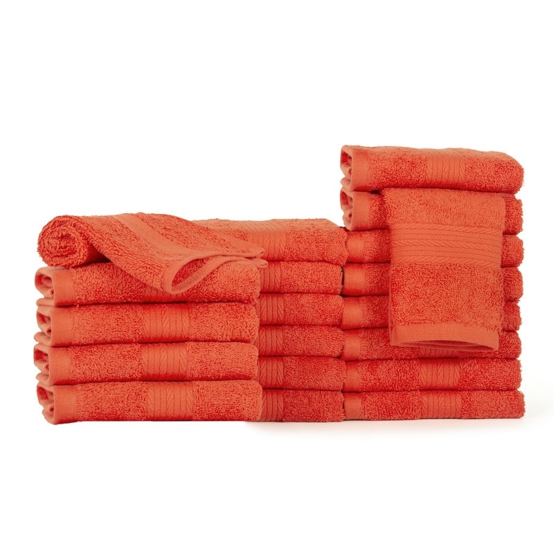 Pure Cotton 600GSM Face Cloths 12X12 Inch by Ample Decor - 20 Pcs