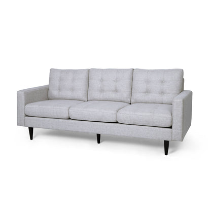 Canapé Apex, 3 places, 83 pouces, capitonné moderne, tissu beige