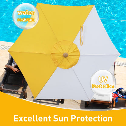 Autlaycil 7.5FT Patio Umbrella with Tilt and Crank