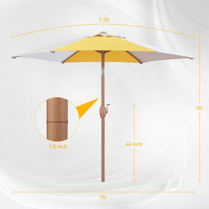 Autlaycil 7.5FT Patio Umbrella with Tilt and Crank