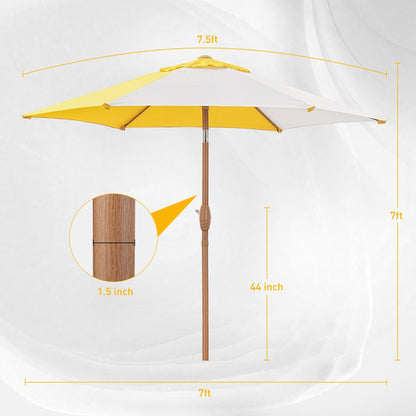 Autlaycil 7.5FT Patio Umbrella with Tilt and Crank