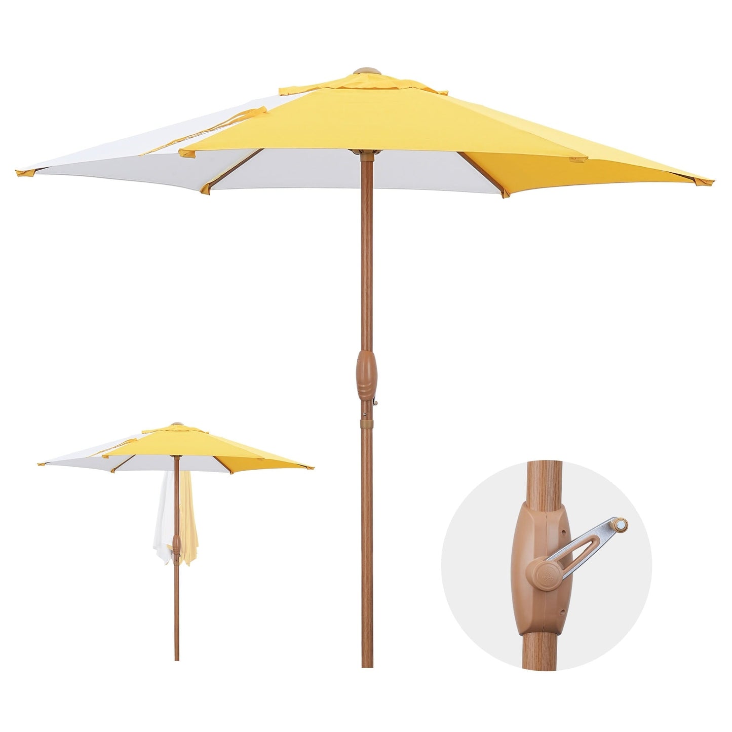 Autlaycil 7.5FT Patio Umbrella with Tilt and Crank