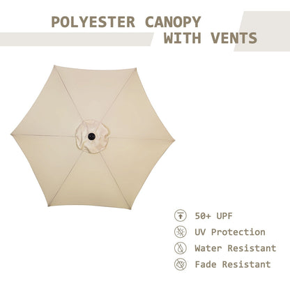 Autlaycil 7.5FT Patio Umbrella with Tilt and Crank