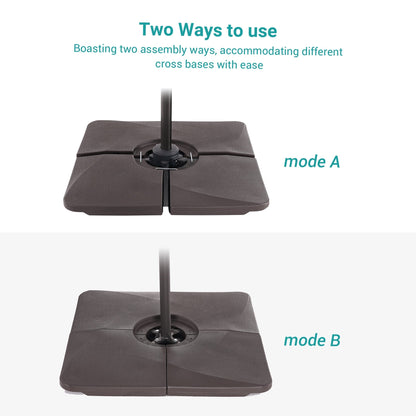 BONOSUKI 200LBs Heavy Duty Cantilever Patio Umbrella Base