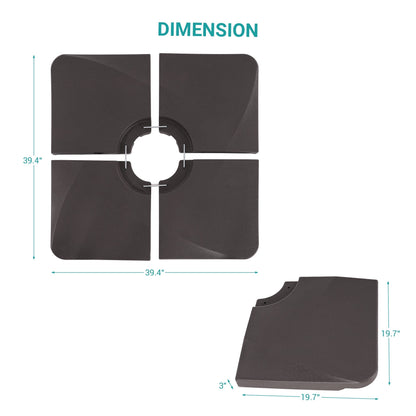 BONOSUKI 200LBs Heavy Duty Cantilever Patio Umbrella Base