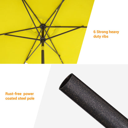 BONOSUKI LED 10 x 6.5ft Outdoor Umbrellas Patio Market Table Umbrellas