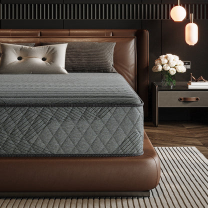 SweDrea 8/12 in. Medium Firm Gel-infused Memory Foam Hybrid Mattress Cooling and Breathable with CertiPUR-US, SGS and OEKO-TEX