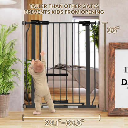BalanceFrom Safety Gate with Pet Door 36-Inch Tall, Fits 29.1 - 33.8 Inch for Doorways and Stairways - 36-Inch Tall