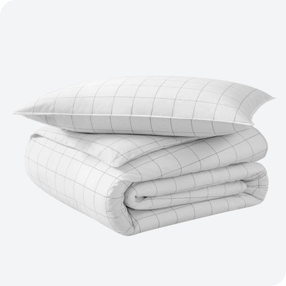 Bare Home Organic Cotton Percale Duvet Cover Set