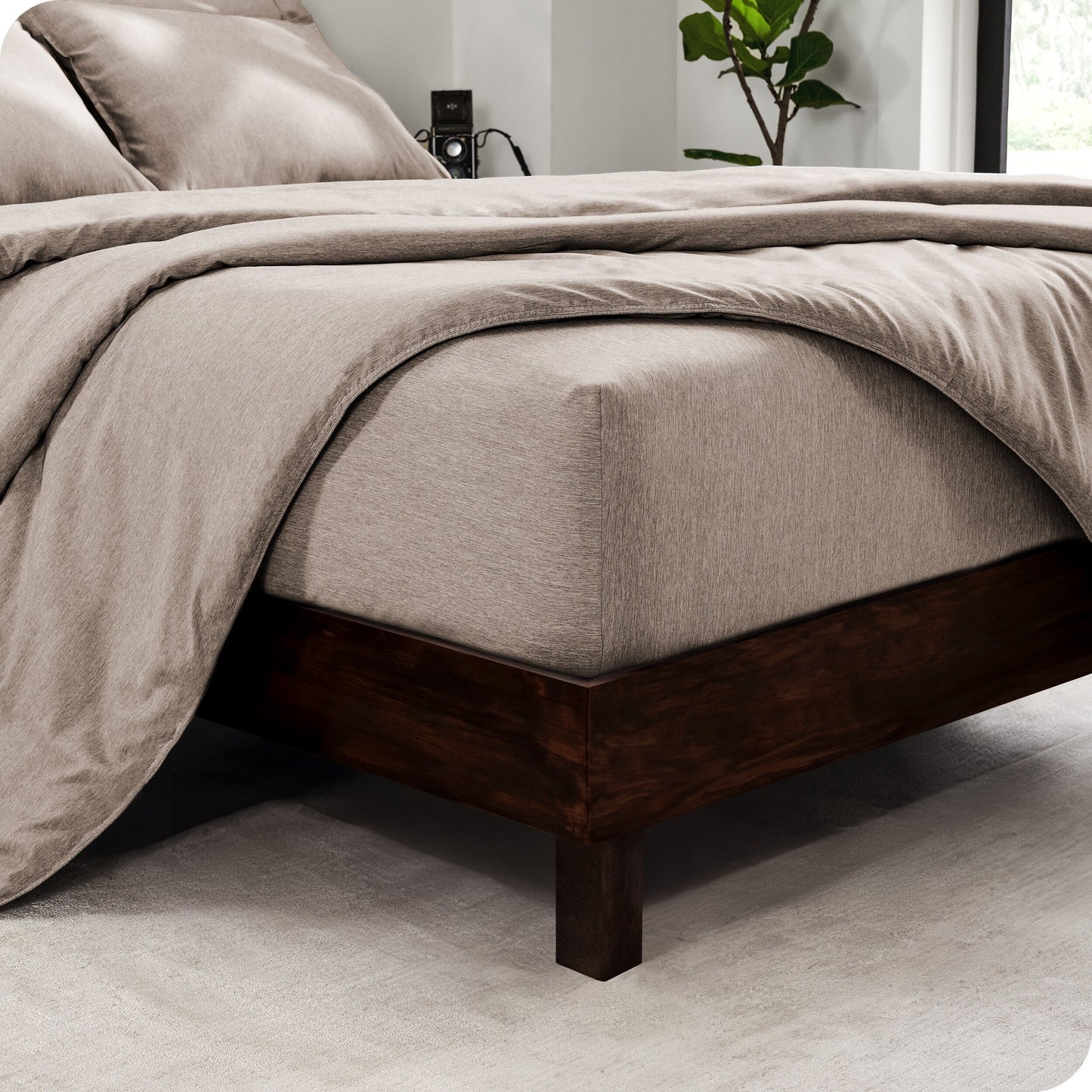 Bare Home Heathered Bed-in-a-Bag - Comforter Set & Sheet Set