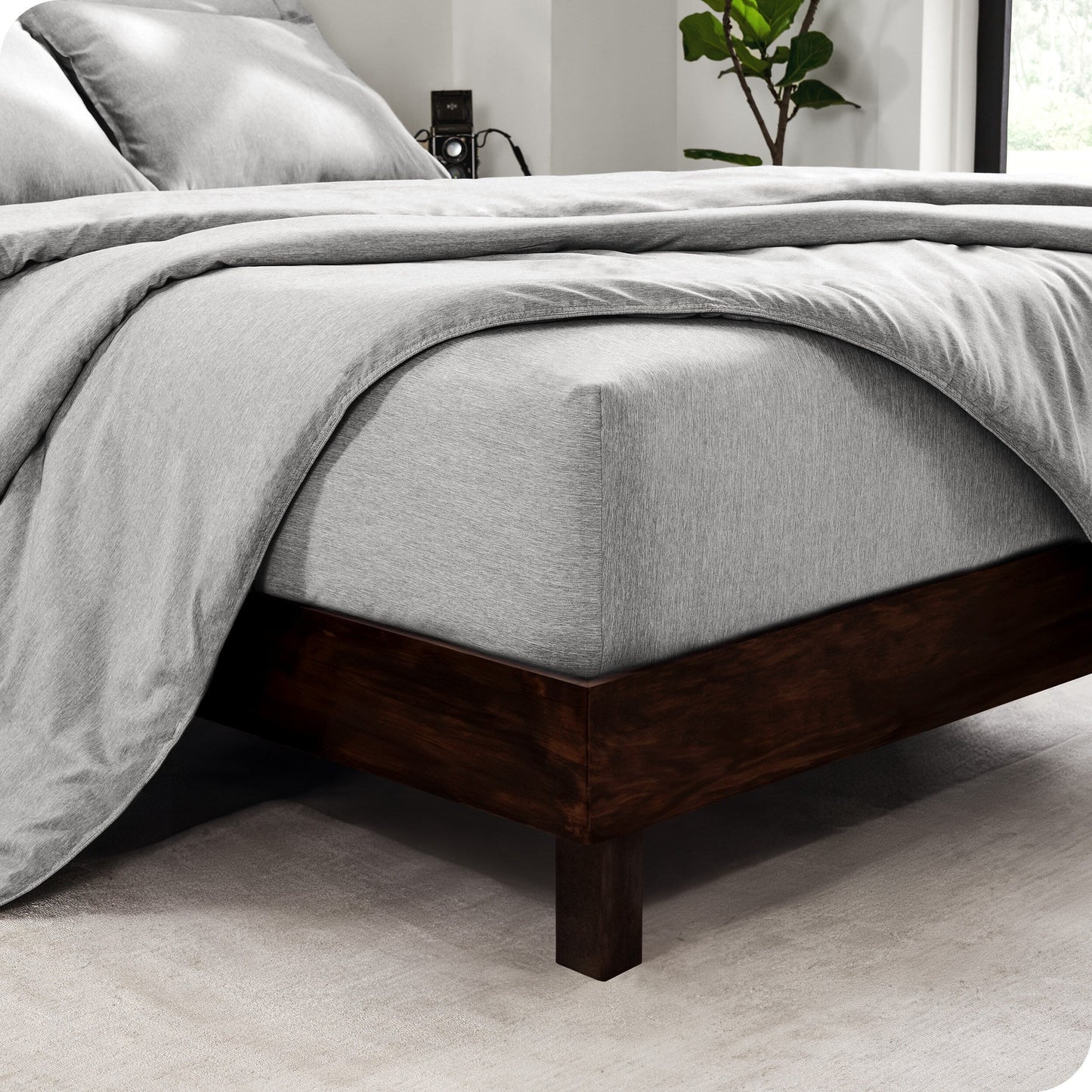 Bare Home Heathered Bed-in-a-Bag - Comforter Set & Sheet Set