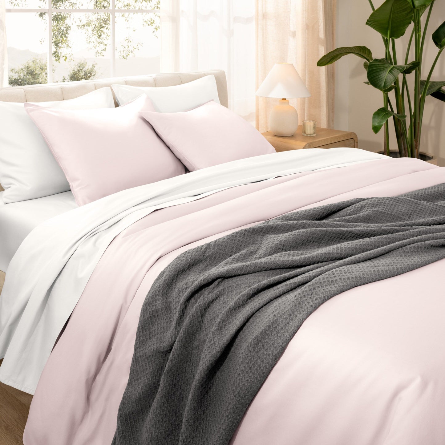 Bare Home Organic Cotton Duvet Cover Set - Smooth Sateen Weave