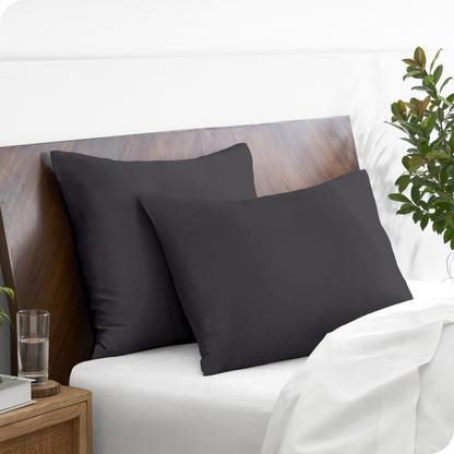 Bare Home Poly Satin Pillowcase Set for Hair and Skin (Set of 2)