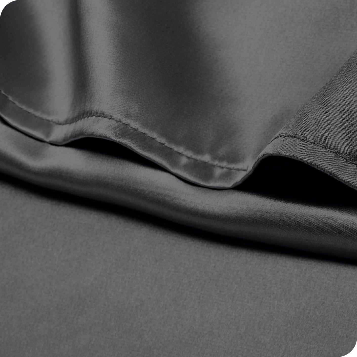 Bare Home Poly Satin Pillowcase Set for Hair and Skin (Set of 2)