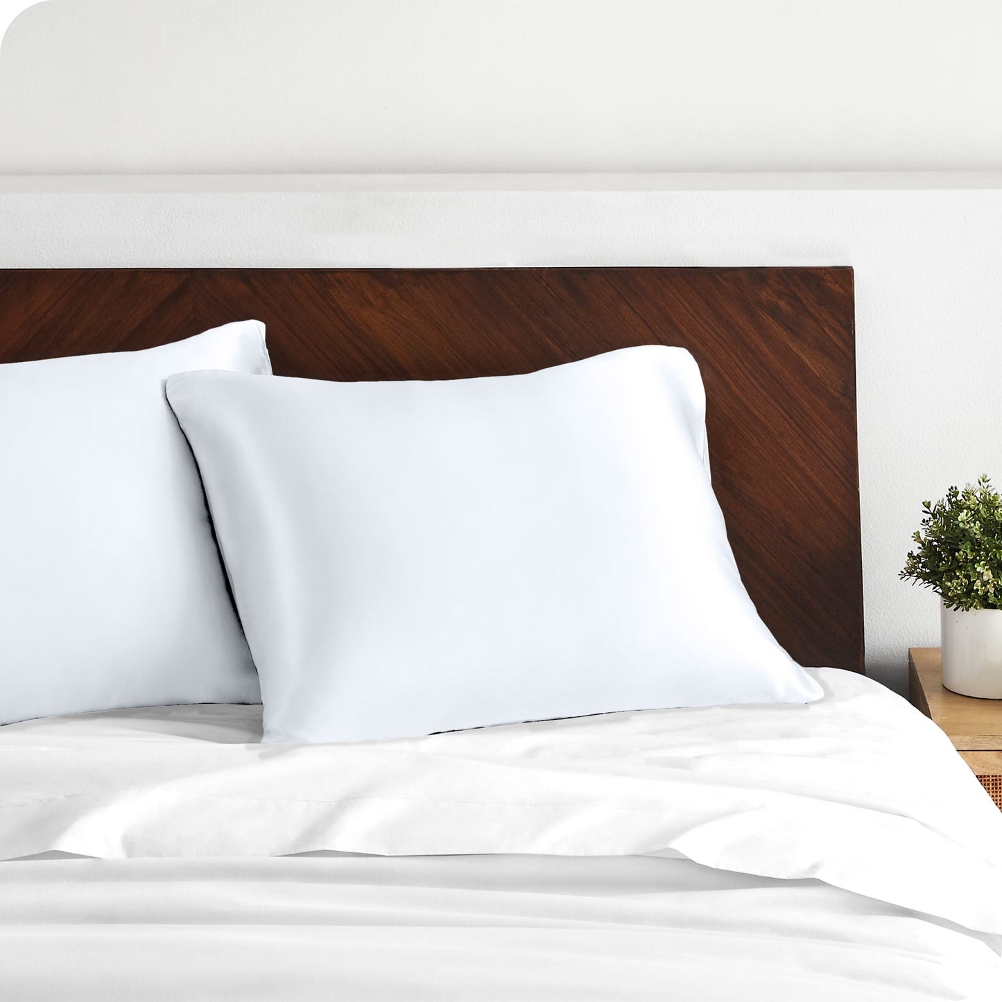 Bare Home Poly Satin Pillowcase Set for Hair and Skin (Set of 2)