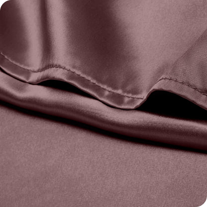Bare Home Poly Satin Pillowcase Set for Hair and Skin (Set of 2)