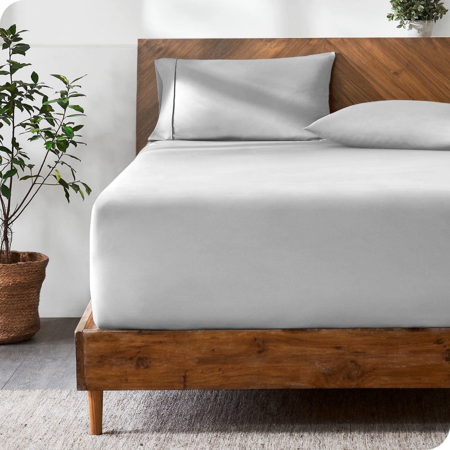 Bare Home Ultra-Soft Microfiber 22 Inch Extra Deep Pocket Fitted Sheet