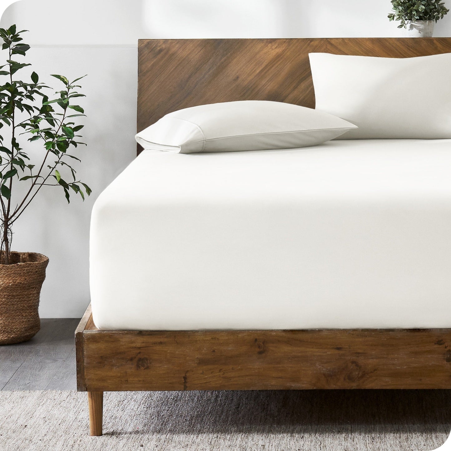 Bare Home Ultra-Soft Microfiber 22 Inch Extra Deep Pocket Fitted Sheet