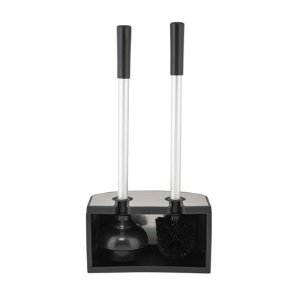 Bath Bliss 2-in-1 Toilet Brush and Plunger Set in Stainless Steel - 8.66 x 5.12 x 18.9