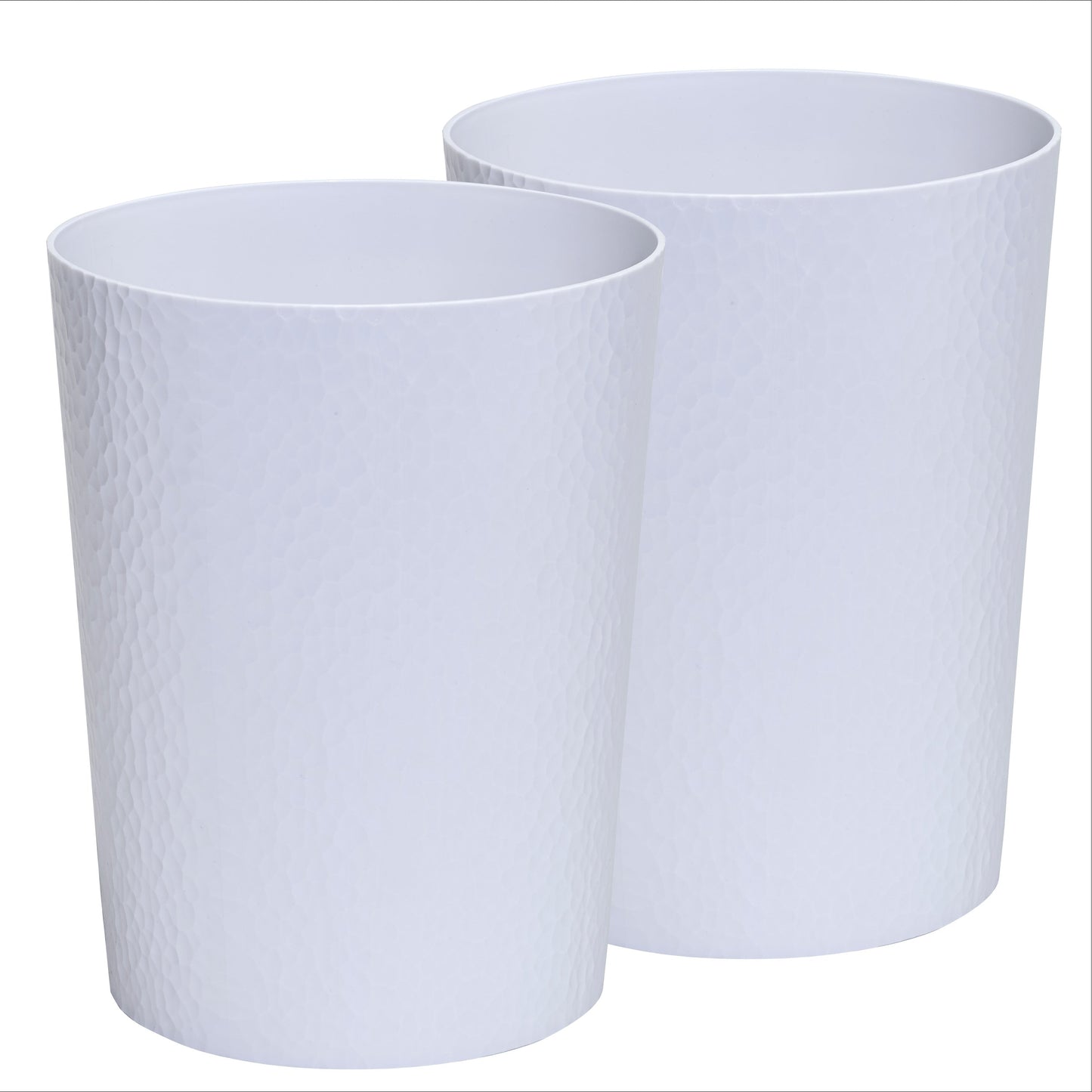 Bath Bliss Hammered Textured Trash Can