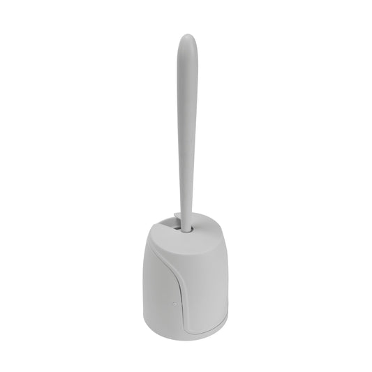 Bath Bliss Self Closing Lid Toilet Brush with Soft Rubber Bristles - 5x5x 17