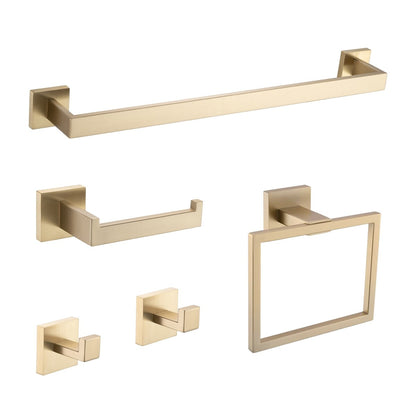Bathlet 5-Piece Bath Hardware Set in Stainless Steel