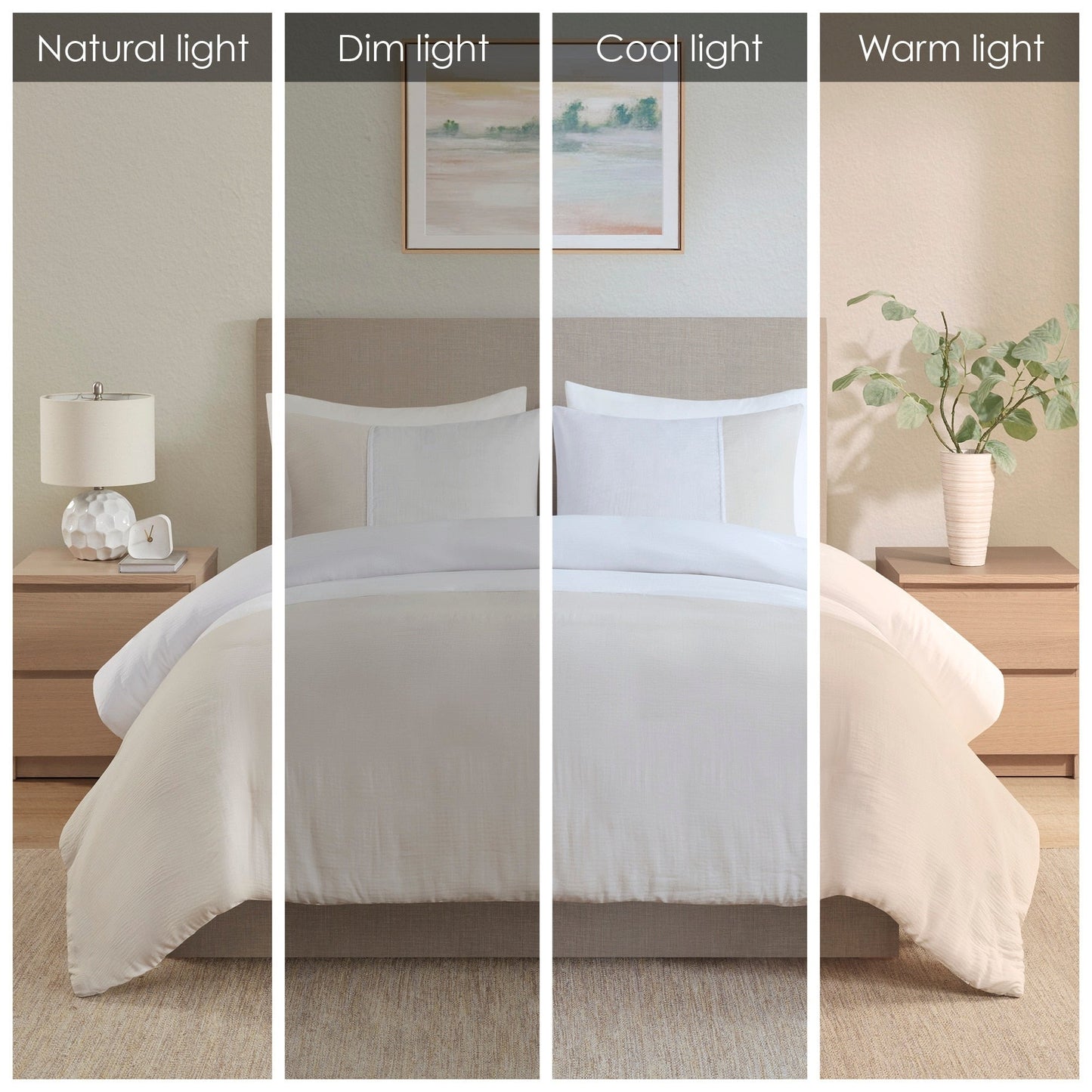 Beautyrest Miro 3 Piece Gauze Oversized Duvet Cover Set (Insert Excluded)