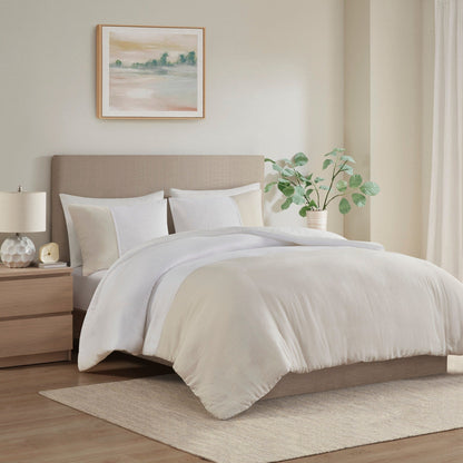 Beautyrest Miro 3 Piece Gauze Oversized Duvet Cover Set (Insert Excluded)
