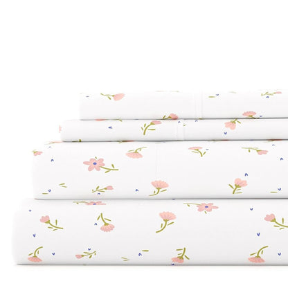 Becky Cameron Double Brushed Printed 4pc Deep Pocket Bedsheet Sets