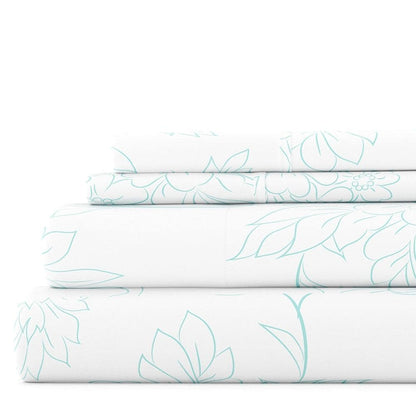 Becky Cameron Double Brushed Printed 4pc Deep Pocket Bedsheet Sets