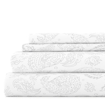 Becky Cameron Double Brushed Printed 4pc Deep Pocket Bedsheet Sets
