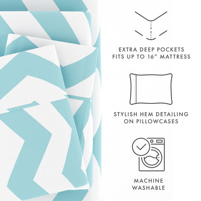 Becky Cameron Ultra Soft Printed 4 Piece Deep Pocket Bed Sheet Set