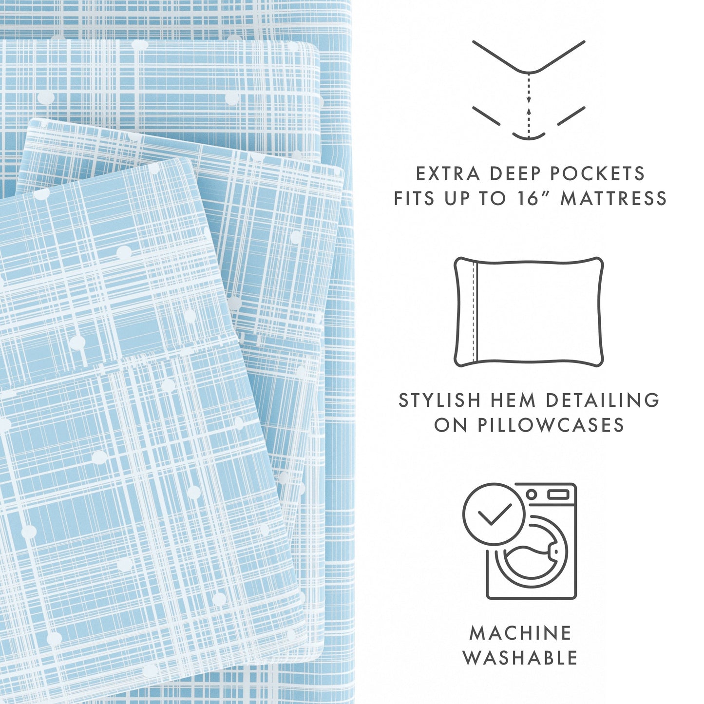 Becky Cameron Ultra Soft Printed 4-piece Deep Pocket Bed Sheet Set