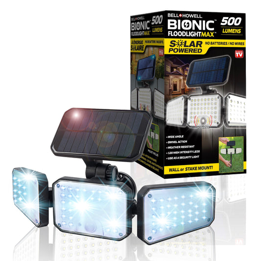 Bell + Howell Bionic Floodlight Max Motion Sensor Outdoor Solar Light