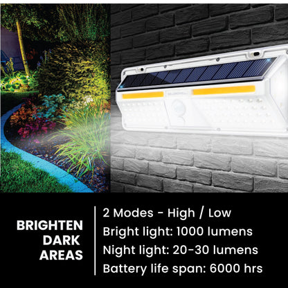 Bell + Howell Solar Bionic Outdoor with Motion Sensor XL Wall Light