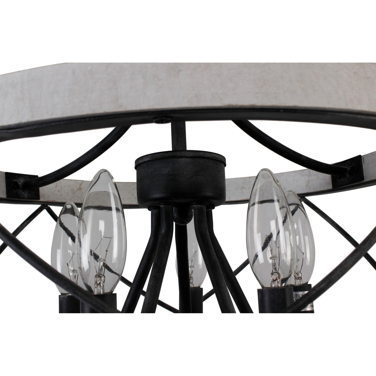 Bella Depot 5-Light Rustic Cage Wood Chandelier Dimmable Lighting, 15.7 Adjustable Farmhouse Pendant Light for Kitchen Island