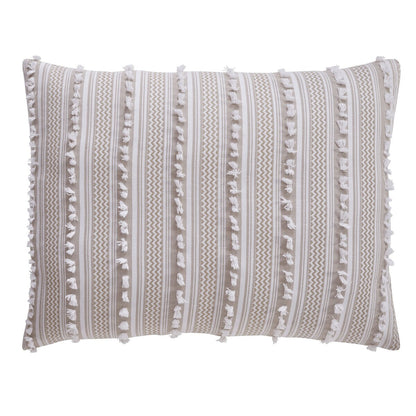 Better Trends Angelique Comforter Set 100% Cotton Tufted Soft Plush Chenille Elegant Stripes Machine Washable & Tumble Dry
