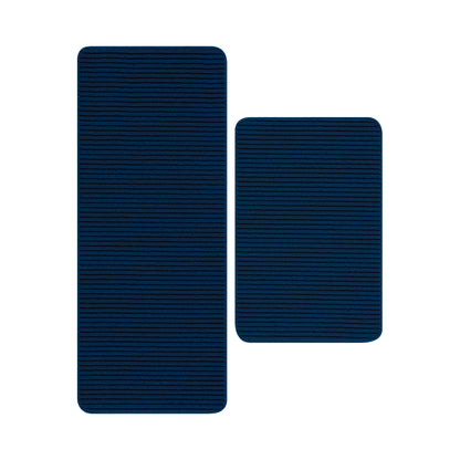 Beverly Rug Non Slip Washable Kitchen Rugs and Mats 2 Piece Set, 48x20 + 30x20