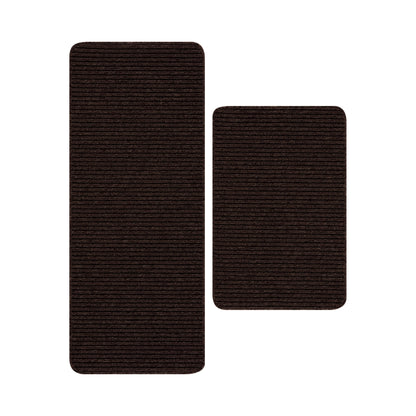 Beverly Rug Non Slip Washable Kitchen Rugs and Mats 2 Piece Set, 48x20 + 30x20
