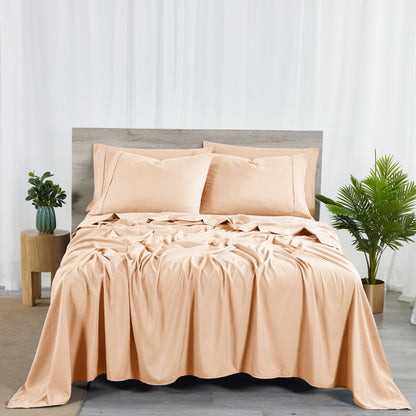 Bibb Home 2000 Count 6-Piece Rayon from Bamboo Sheet Set