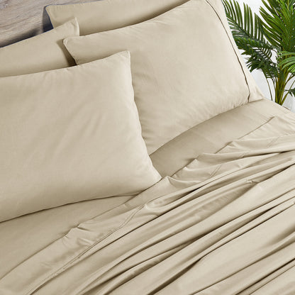 Bibb Home 2000 Count 6-Piece Rayon from Bamboo Sheet Set