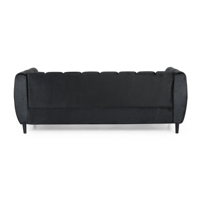 Canapé 3 places en velours moderne Bobran par Christopher Knight Home - 30,00 P x 83,25 L x 30,25 H