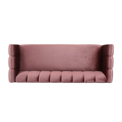 Canapé 3 places en velours moderne Bobran par Christopher Knight Home - 30,00 P x 83,25 L x 30,25 H